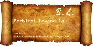 Berhidai Levendula névjegykártya
